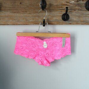Temptation Size S Bright Pink Elastic Lace Panty